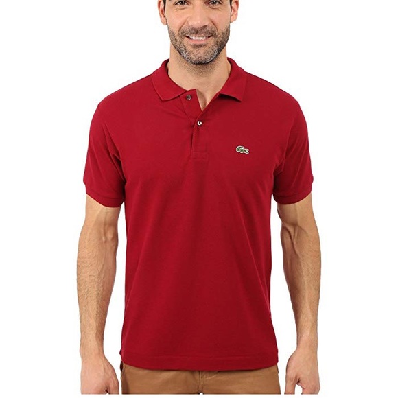 red lacoste t shirt mens
